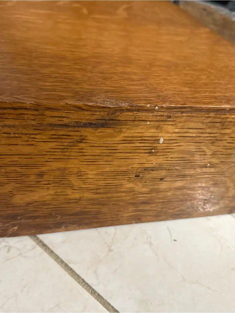 Vintage Globe Oak Desktop File Drawer Organizer - Brown with Brass Accents